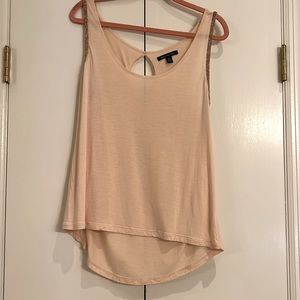 American Eagle Beaded Tank Top with Keyhole Opening on Back, Size Medium